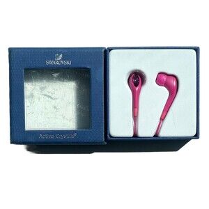 Swarovski Crystal Bluetooth Earphones Pink Wireless Headphones Earplug Style